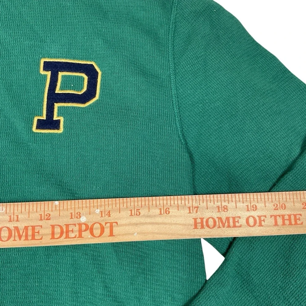 Polo Ralph Lauren Waffle Knit‎ Thermal Mens Green  Long Sleeve Shirt
